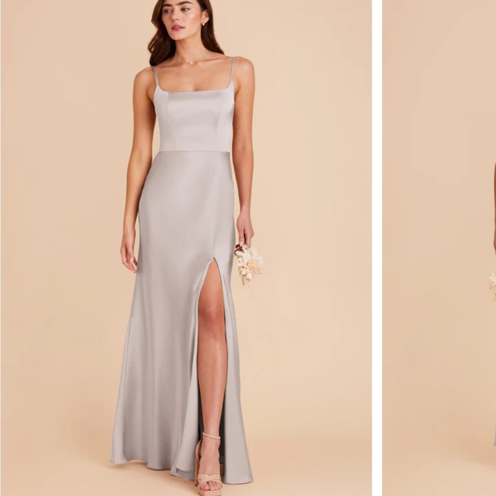 Birdy Grey Mai Dress Matte Satin Platinum size S